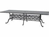 Gensun Gensun - Gensun Grand Terrace Cast Aluminum 112'W x 48''D Rectangular Dining Table with Umbrella Hole