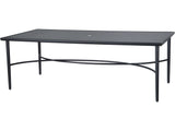 Gensun Gensun - Gensun Talia 86''W x 42''D Rectangular with Aluminum Top Rectangular Dining Table with Umbrella Hole