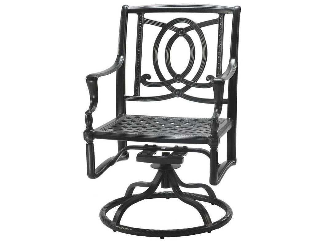 Gensun Outdoor Chairs Gensun - Bel Air Cast Aluminum Swivel Rocker Dining Arm Chair - 10990011