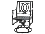 Gensun Outdoor Chairs Gensun - Bel Air Cast Aluminum Swivel Rocker Dining Arm Chair - 10990011