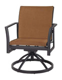 Gensun Outdoor Chairs Gensun - Echelon Padded Sling Aluminum Dining Arm Chair- 60470011