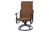 Gensun Outdoor Chairs Gensun - Florence Padded Sling Cast Aluminum High Back Swivel Rocker Dining Arm Chair - 61230011