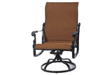 Gensun Outdoor Chairs Gensun - Florence Padded Sling Cast Aluminum High Back Swivel Rocker Lounge Chair- 61230024