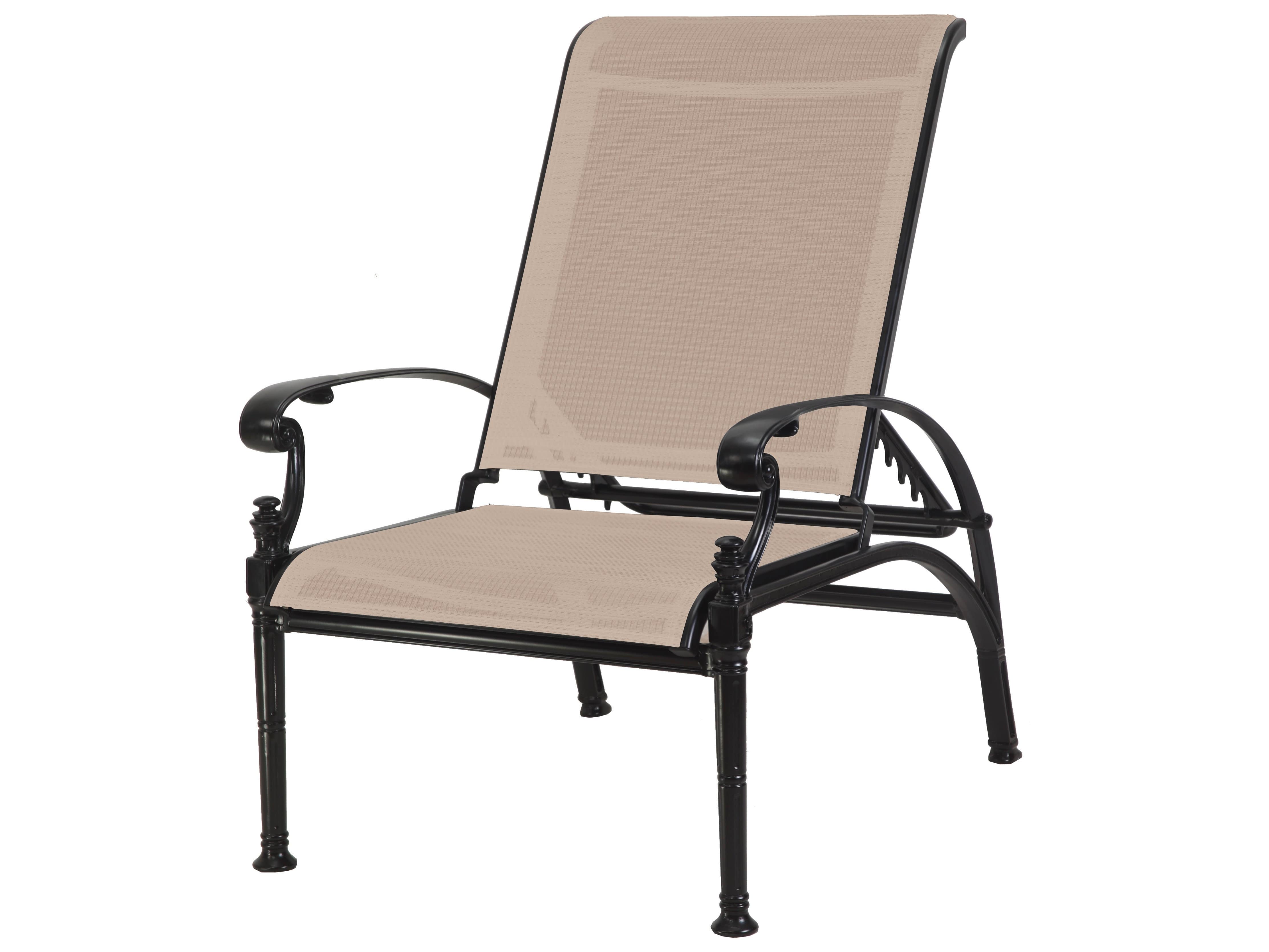 Gensun Outdoor Chairs Gensun - Florence Sling Cast Aluminum Recliner Lounge Chair - 50230015