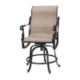 Gensun Outdoor Chairs Gensun - Florence Sling Cast Aluminum Swivel Rocker Counter Stool - 50230036
