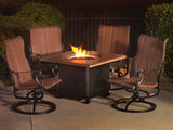 Gensun Outdoor Chairs Gensun - Florence Woven Cast Aluminum High Back Swivel Rocker Lounge Chair - 70230011