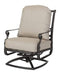 Gensun Outdoor Chairs Gensun - Grand Terrace Cast Aluminum Cushion High Back Swivel Rocking Lounge Chair - 1034HB24