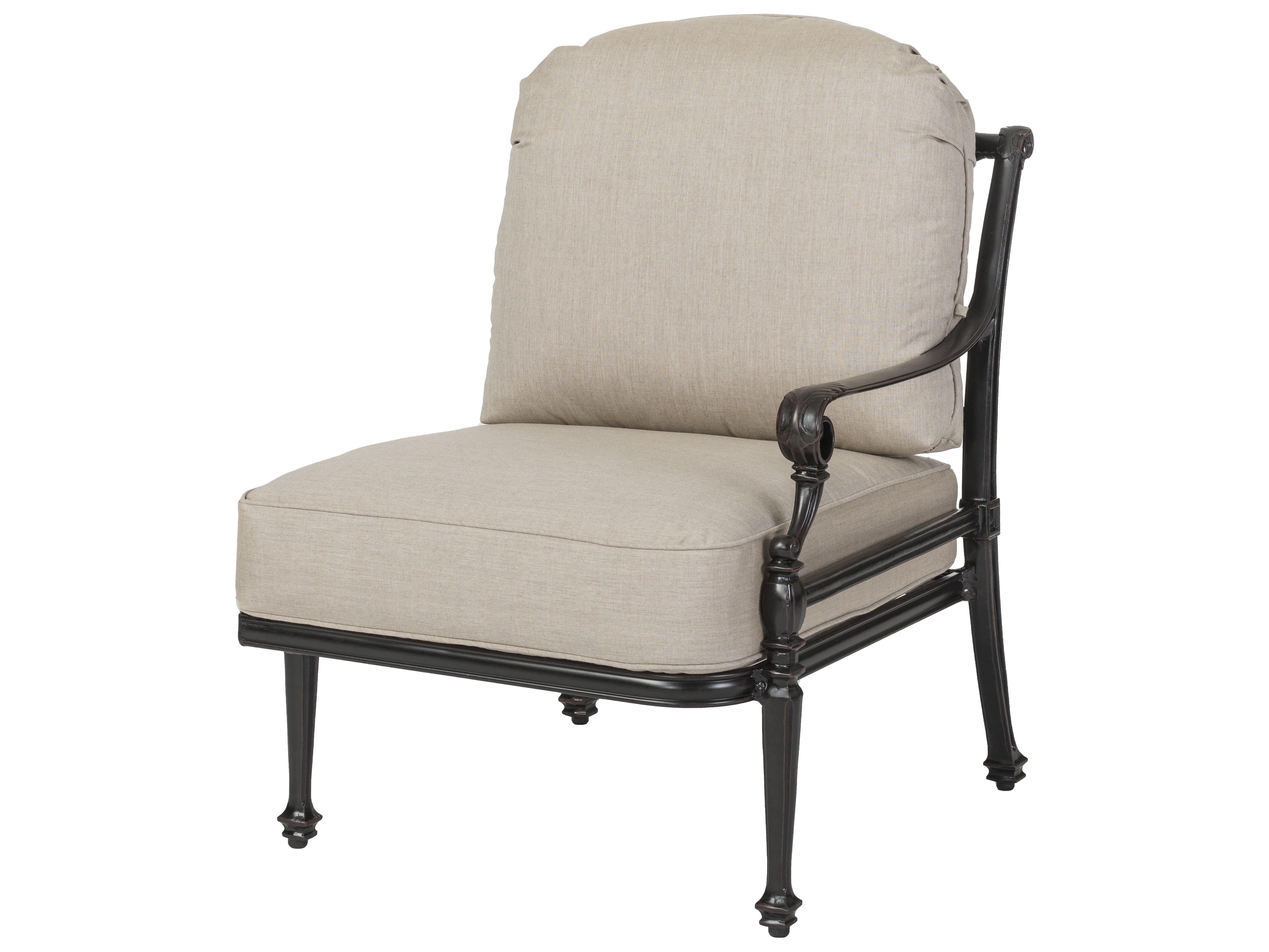 Gensun Outdoor Chairs Gensun - Grand Terrace Cast Aluminum Cushion Left Arm Lounge Chair - 10340026