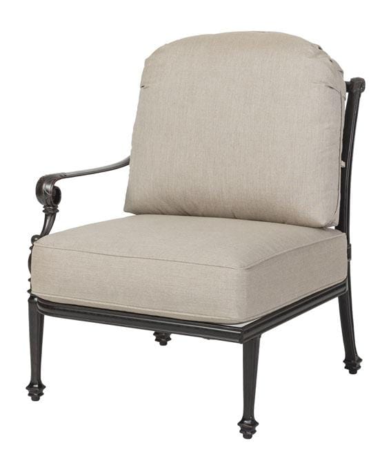 Gensun Outdoor Chairs Gensun - Grand Terrace Cast Aluminum Cushion Right Arm Lounge Chair - 10340027