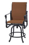 Gensun Outdoor Chairs Gensun - Grand Terrace Padded Sling Cast Aluminum Swivel Balcony Stool - 61340006