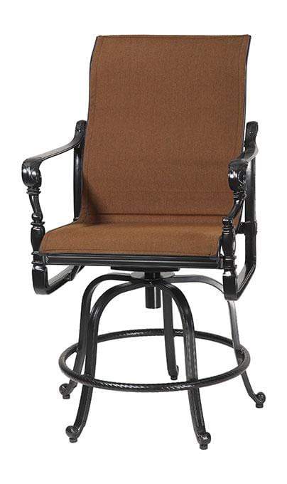 Gensun Outdoor Chairs Gensun - GRAND TERRACE PADDED SLING - Swivel Rocking Balcony Stool - 60340036