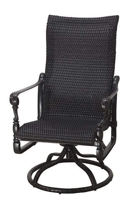 Gensun Outdoor Chairs Gensun - Grand Terrace Woven Cast Aluminum High Back Swivel Rocker - 70340011