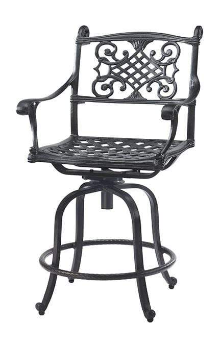 Gensun Outdoor Chairs Gensun - Michigan Cast Aluminum Cushion Swivel Balcony Stool - Welded - 1014WD06