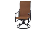 Gensun Outdoor Chairs Gensun - Michigan Padded Sling Cast Aluminum High Back Swivel Rocker - 61140011