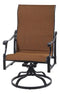 Gensun Outdoor Chairs Gensun - Michigan Padded Sling Cast Aluminum High Back Swivel Rocking Lounge Chair - 61140024