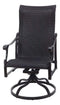 Gensun Outdoor Chairs Gensun - Michigan Woven Cast Aluminum High Back Swivel Rocker - 70140011