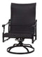 Gensun Outdoor Chairs Gensun - Michigan Woven Cast Aluminum High Back Swivel Rocking Lounge Chair - 70140024