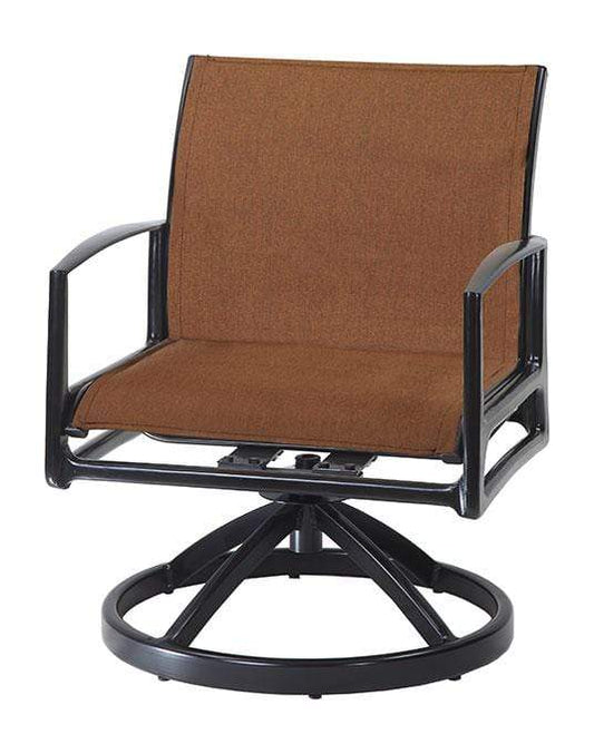 Gensun Outdoor Chairs Gensun - Phoenix Padded Sling Aluminum Swivel Rocking Lounge Chair - 61160024