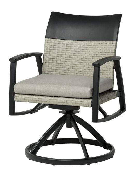 Gensun Outdoor Chairs Gensun - Treviso Wicker Swivel Rocker Dining Arm Chair - 70540011