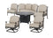 Gensun Outdoor Dining Chairs Gensun - Grand Terrace Cast Aluminum 6 Piece Fire Table Conversation Set