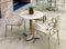 Gensun Outdoor Dining Set [Premium] 30" Gensun Lotus 30" Round Pedestal Table | Café Chair | 8 Piece Outdoor Dining Set [Premium]- 1052PT30