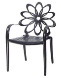 Gensun Outdoor Dining Set [Premium] 30" Gensun Lotus 30" Round Pedestal Table | Café Chair | 8 Piece Outdoor Dining Set [Premium]- 1052PT30