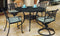 Gensun Outdoor Dining Set [Premium] 32" / Black Gensun Michigan 36" Round Dining Table | Cushion Swivel Rocker Chair | Cushion Dining Chair | 5 Piece Outdoor Dining Set [Premium] - 10140A36