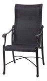 Gensun Outdoor Dining Set [Premium] 32" / Black Gensun Michigan 48" Round Dining Table | High Back Swivel Rocker Chair | High Back Dining Chair | 5 Piece Outdoor Dining Set [Premium]  10140A48