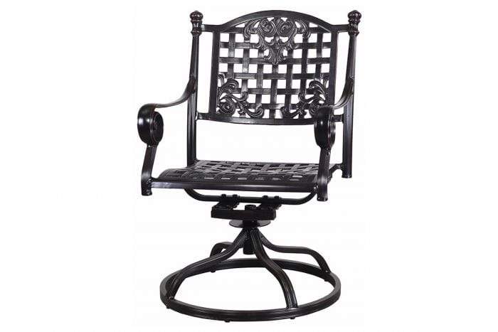 Gensun Outdoor Dining Set [Premium] 48" Gensun Verona 48" Round Dining Table | Swivel Rocker Chair | Dining Chair | 5 Piece Outdoor Dining Set [Premium] - 80410A48
