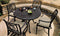 Gensun Outdoor Dining Set [Premium] Gensun Grand Terrace 48" Round Dining Table | Dining Arm Chairs | Swivel Rocker Dining Arm Chairs | 5 Piece Outdoor Dining Set [Premium] - 10340A48