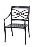Gensun Outdoor Dining Set [Premium] Gensun Lattice 53" Round Dining Table | Dining Chair | Swivel Rocker Chair |  5 Piece Outdoor Dining Set [Premium] - 10290A53