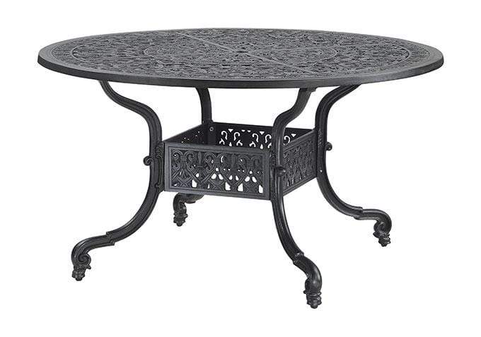 Gensun Outdoor Dining Table Copy of Gensun - Florence Cast Aluminum 48'' 54" Wide Round Dining Table with Umbrella Hole | [11230A48] [11230A54]