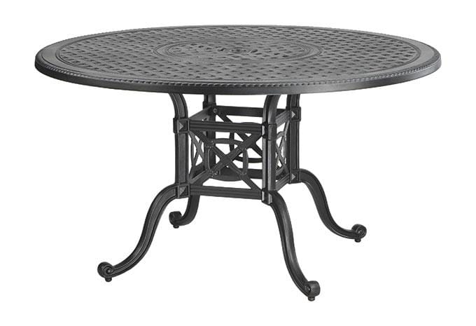 Gensun Outdoor Dining Table Gensun - Grand Terrace Cast Aluminum | Dining Height | 48 x 54 x 66 | Wide Round Dining Table with Umbrella Hole | [10340A48] [10340A54] [10340A66]
