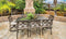 Gensun Outdoor Dining Table Gensun -Lattice Aluminum | 86'44 Rectangular Dining Table with Umbrella Hole | 102900C9