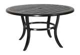 Gensun Outdoor Dining Table Gensun - Lattice Cast Aluminum 53'' Wide Round Dining Table with Umbrella Hole - 10290A53