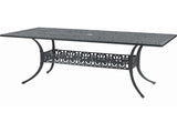 Gensun Outdoor Dining Table Gensun - Michigan Cast Aluminum 86''W x 42''D Rectangular Dining Table with Umbrella Hole - 101400C3