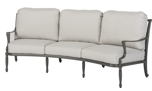 Gensun Outdoor Sofa Gensun - Bel Air Cushion Cast Aluminum Curved Sofa - 1099CV23
