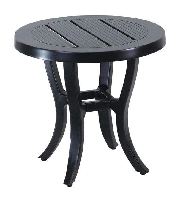 Gensun Outdoor Table Gensun - Channel Aluminum 22'' Wide Round End Table - 1019RE22