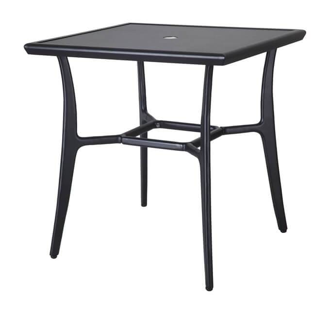 Gensun Outdoor Table Gensun - Fusion Aluminum 30'' Wide Square Bar Table with Umbrella Hole - 1030LD30