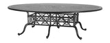 Gensun Outdoor Table Gensun -Grand Terrace Cast Aluminum 102''W x 72''D Geo Counter/ Gathering Table with Umbrella Hole- 10340NJ2
