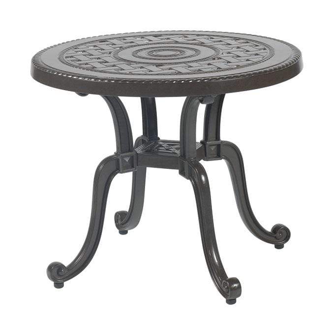 Gensun Outdoor Table Gensun - Grand Terrace Cast Aluminum 26'' Wide Round End Table - 1034RE26