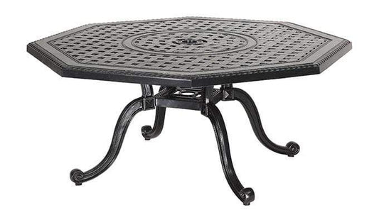 Gensun Outdoor Table Gensun - Grand Terrace Cast Aluminum 45'' Wide Octagon Chat Table with Umbrella Hole - 10348M45