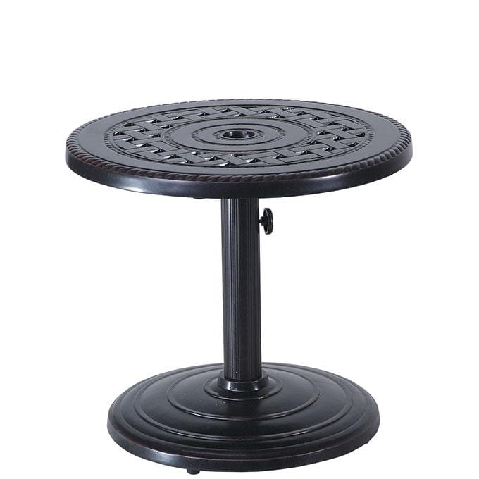 Gensun Outdoor Table Gensun - GRAND TERRACE TABLES - 24" Rd Umbrella End Table (50lb Base) - 1034PE24