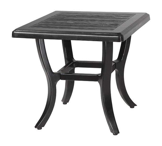 Gensun Outdoor Table Gensun - Lattice Cast Aluminum 22'' Wide Square End Table - 10290E22