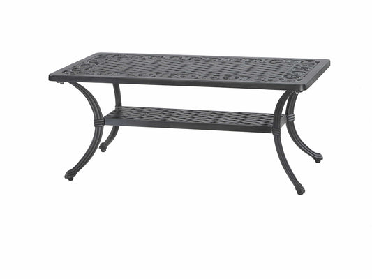Gensun Outdoor Table Gensun - Michigan Cast Aluminum 42''W x 21''D Rectangular Coffee Table - 101400F1