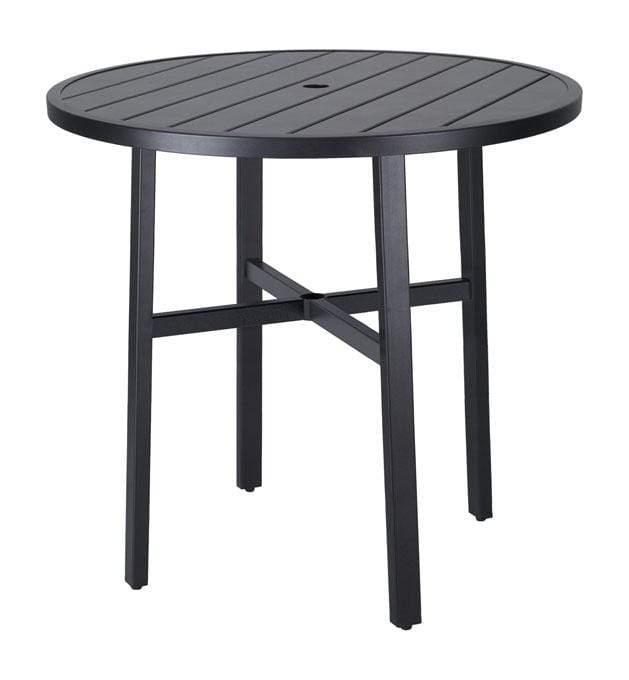 Gensun Outdoor Table Gensun - Plank Aluminum 44'' Wide Round Bar Table - 11460L44