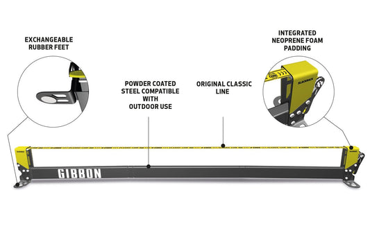 GIBBON Slackline Gibbon Slackrack Classic - Slackline - 10 foot - Indoor / Outdoor Slacklining System