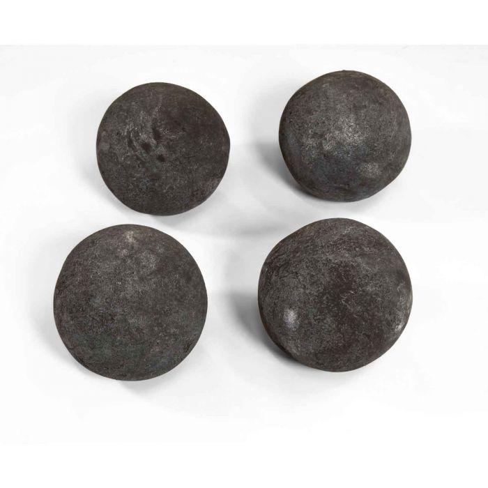 Grand Canyon Gas Logs Cannon Balls 6” Cannon Balls (4-pc Set) / Black Grand canyon cannon balls for gas inserts and burners