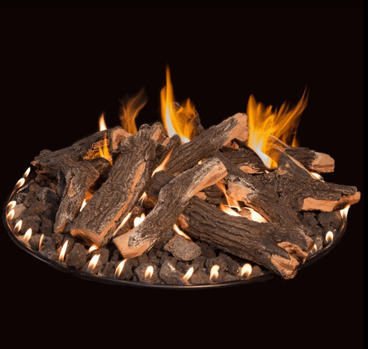 Grand Canyon Gas Logs Fire Pit Log 18/24 Grand Canyon, Arizona Weathered Oak Round Fire Pit Log Set Only (Burner Not Included)