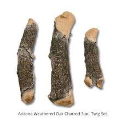 Grand Canyon Gas Logs Twig Kits Arizona Weathered Oak Charred ( 3 Pcs) Grand canyon twig kits for gas fireplaces and fire pits inserts